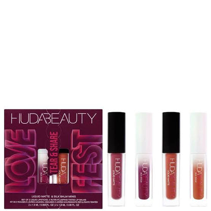 HUDA BEAUTY – Lovefest Tear & Share Lip Quad Set