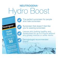 Neutrogena Hydro Boost Moisturizing Water Gel Sunscreen Lotion with Broad Spectrum SPF 50