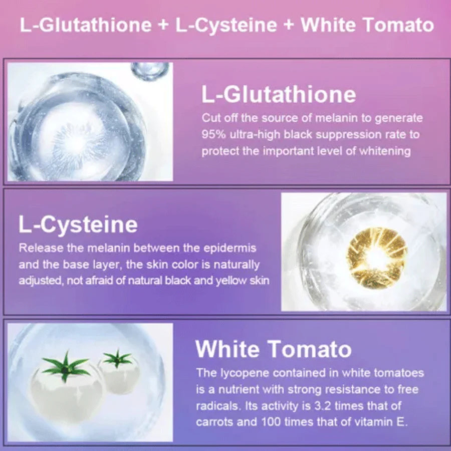 Glutathione Capsules – Anti-Aging Skin Whitening Pills &amp; Fat Burner for Weight Loss