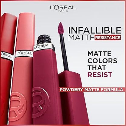 L'Oreal Paris- Infallible Matte Resistance Liquid Lipstick, up to 16 Hour Wear  0.16 Fl Oz