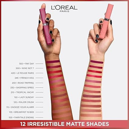 L'Oreal Paris- Infallible Matte Resistance Liquid Lipstick, up to 16 Hour Wear  0.16 Fl Oz