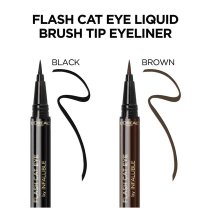 L'Oreal Paris-Infallible Flash Cat Waterproof Liquid Eyeliner, Black, 0.44 oz.
