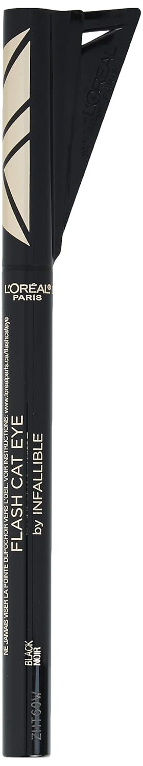 L'Oreal Paris-Infallible Flash Cat Waterproof Liquid Eyeliner, Black, 0.44 oz.