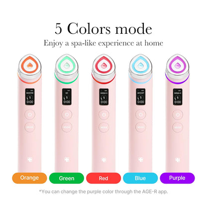 Medicube-AGE-R Booster Pro-6-in-1 Real Glass Glow Beauty Massager Pro Pink