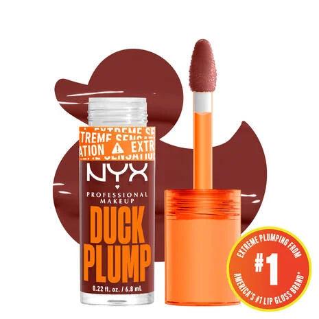 NYX | Professional Make Up| Duck Plump High Pigment Plumping Lip Gloss - 15 Twice The Spice- Spiced Red