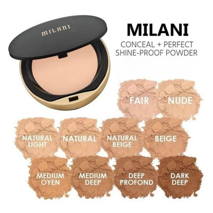 Milani |  Conceal + Perfect Shine-Proof Powder-Fair(Fair With Neutral Undertones)