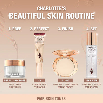 Charlotte Tilbury-Beautiful Skin-Medium Coverage-Liquid Foundation with Hyaluronic Acid
