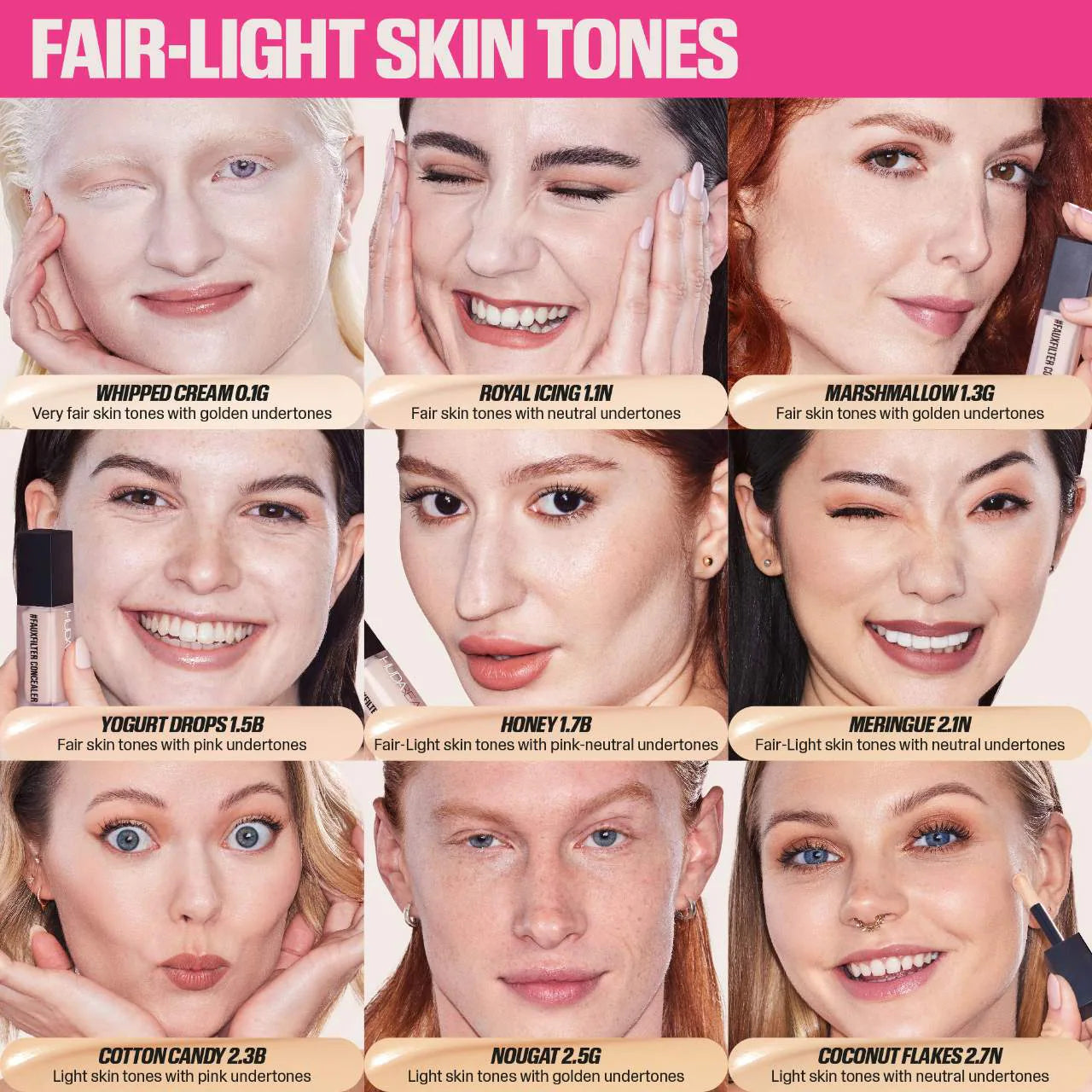 Huda Beauty#FauxFilter Matte Buildable Coverage Waterproof Concealer