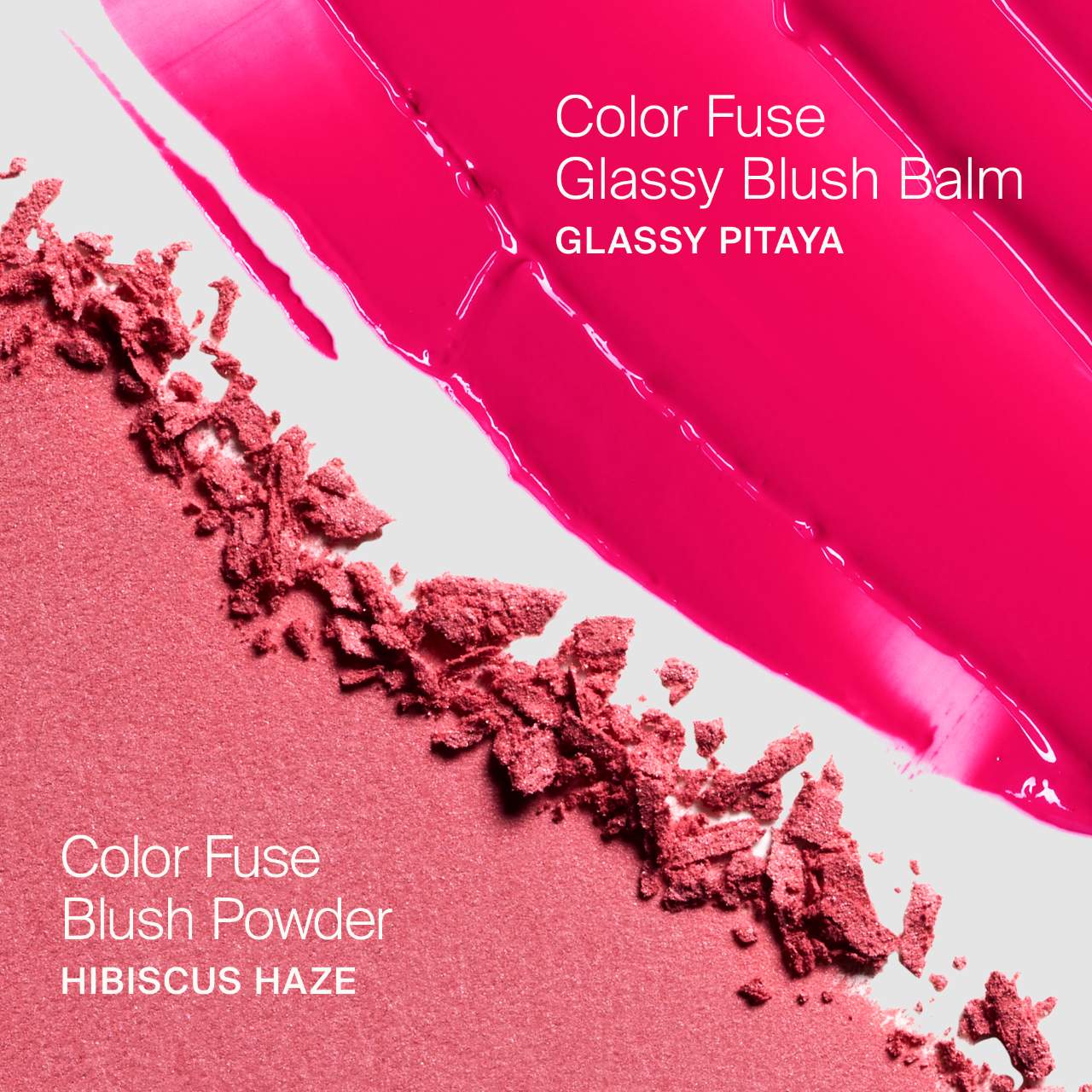 The Haus Labs Color Fuse Glassy Blush Balm Stick + Powder Blush Set