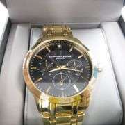 Geoffrey Beene | Men's Diamond Black Dial Bracelet Watch (GB8196GD) - Gold