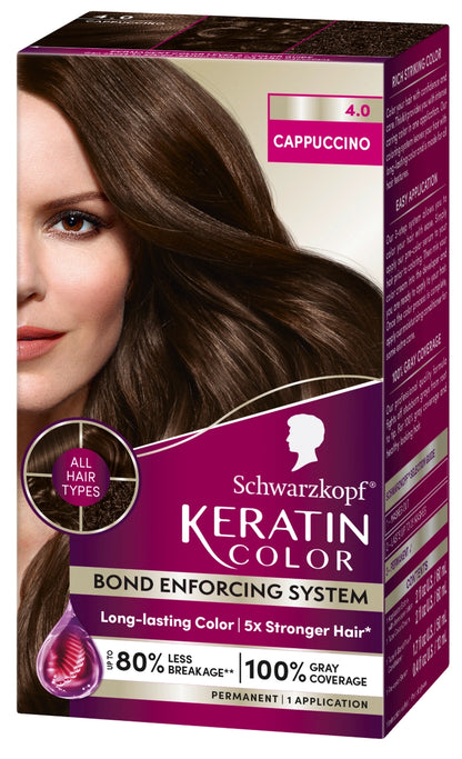 Schwarzkopf -Keratin Color- Permanent Hair Color Cream-Bond Enforcing System