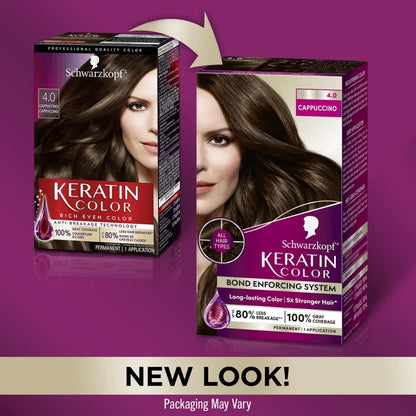 Schwarzkopf -Keratin Color- Permanent Hair Color Cream-Bond Enforcing System
