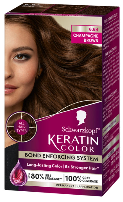 Schwarzkopf -Keratin Color- Permanent Hair Color Cream-Bond Enforcing System