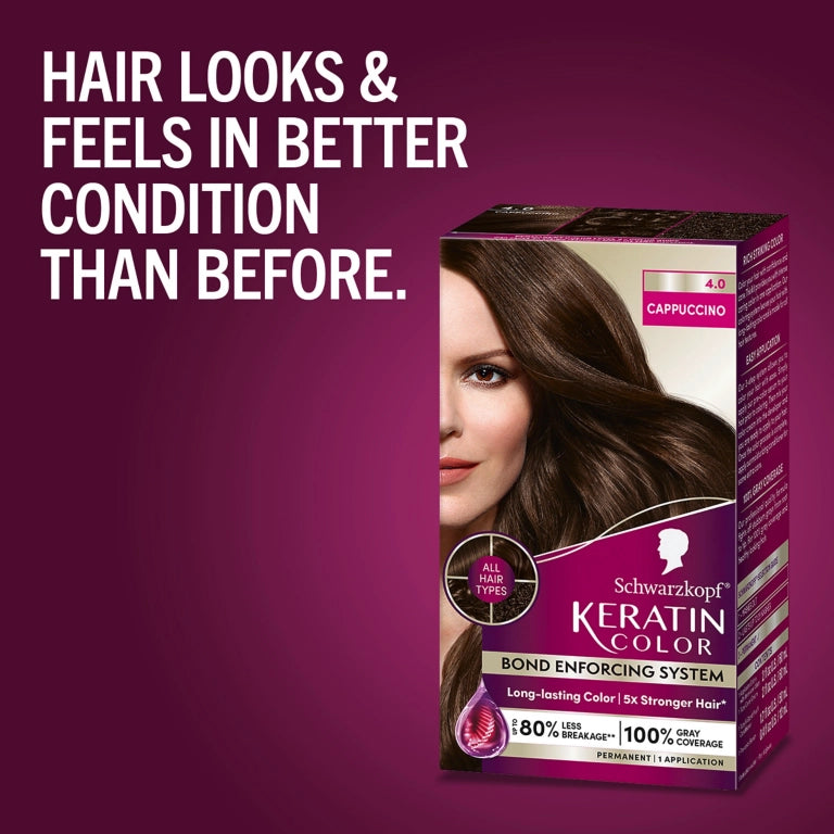 Schwarzkopf -Keratin Color- Permanent Hair Color Cream-Bond Enforcing System